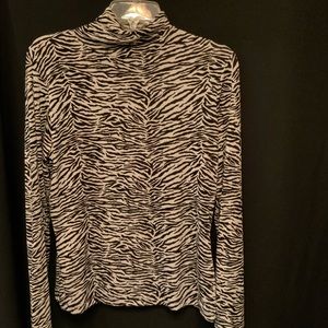 Zebra long sleeve turtle neck.
